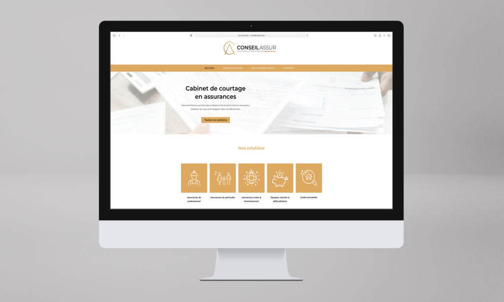 Maquette site web - ConseilAssur à Montélimar