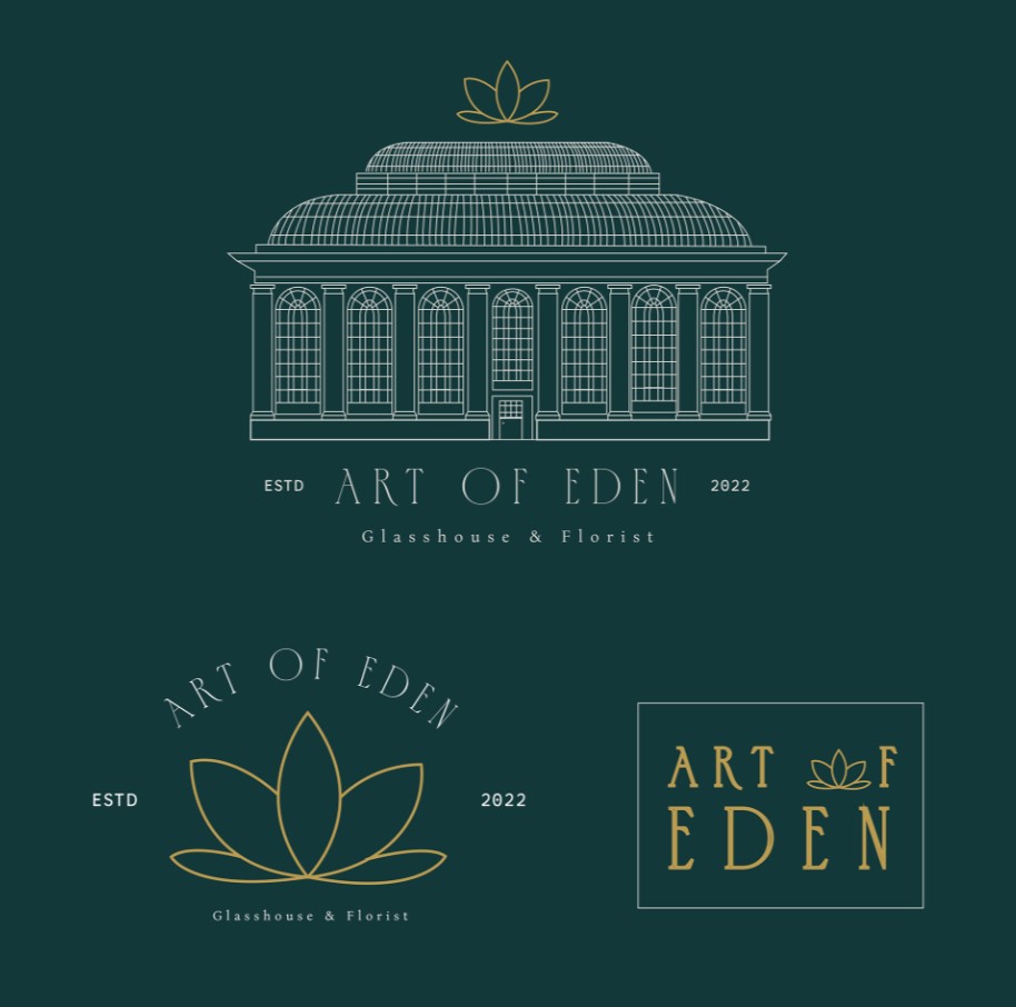 Art of eden identité visuelle fleuriste logo