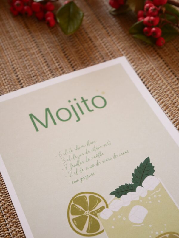 carte postale mojito cocktail