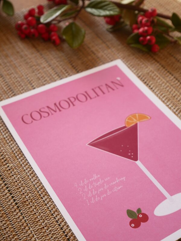 carte postale Cosmopolitan cocktail