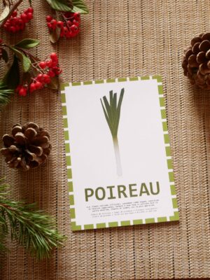 Carte postale "Poireau"