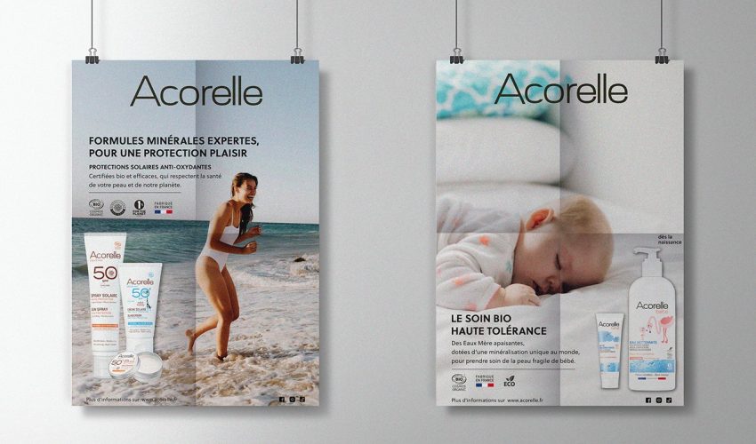 affiche acorelle produits bébés bio